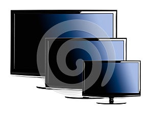 Three lcd TVÃ¢â¬â¢s